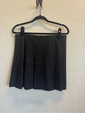 Mango Black Pleated Mini Skirt
